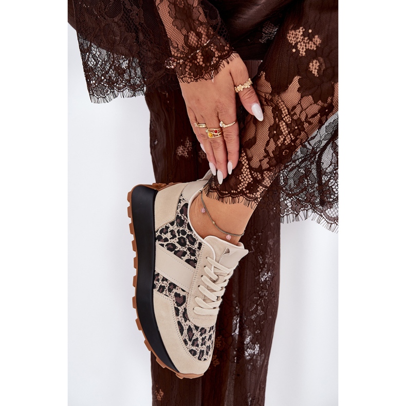 Dámské semišové tenisky na platformě Leopard Vinceza 66793 Beige béžový 1 Dámské semišové tenisky na platformě Leopard Vinceza 66793 Beige béžový 1