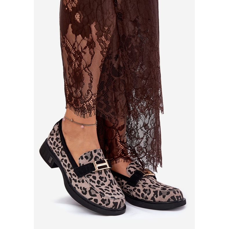 Suede Moccasins Dámské vinceza 66792 Šedý leopardský tisk šedá 1 Suede Moccasins Dámské vinceza 66792 Šedý leopardský tisk šedá 1