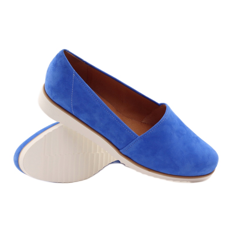 Badura Blue Women's Leather Shoes modrý 3 Badura Blue Women's Leather Shoes modrý 3