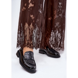 Malované Vinceza 91125 Dámské kožené mokasíny černá 2 Malované Vinceza 91125 Dámské kožené mokasíny černá 2