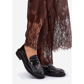 Malované Vinceza 91125 Dámské kožené mokasíny černá 1 Malované Vinceza 91125 Dámské kožené mokasíny černá 1