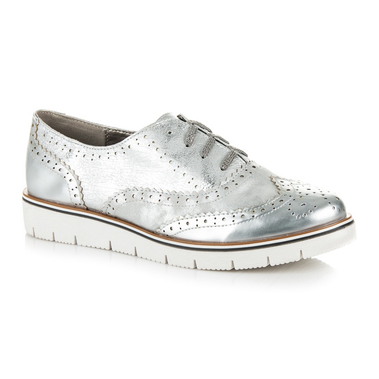 Kylie Stříbrné boty na šněrování šedá 1