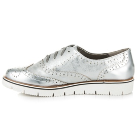 Kylie Stříbrné boty na šněrování šedá 2