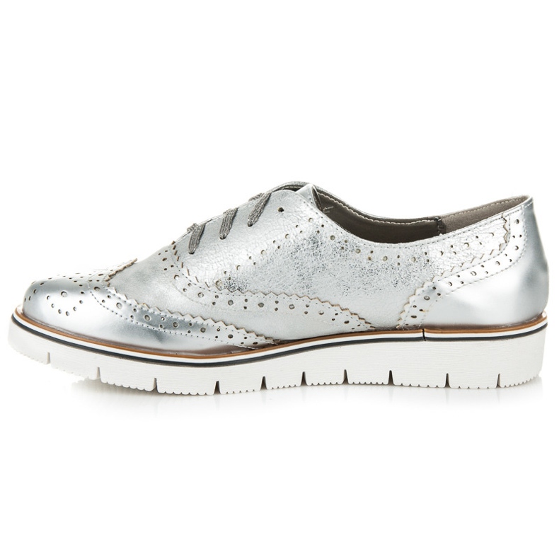 Kylie Stříbrné boty na šněrování šedá 2