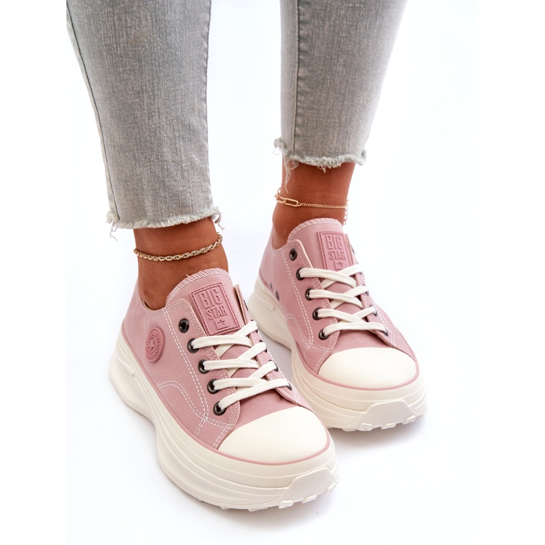 Dámské tenisky na masivní podrážce Big Star NN274129 Pink 2