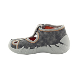Befado dětské boty pantofle 190p082 šedá oranžový 2