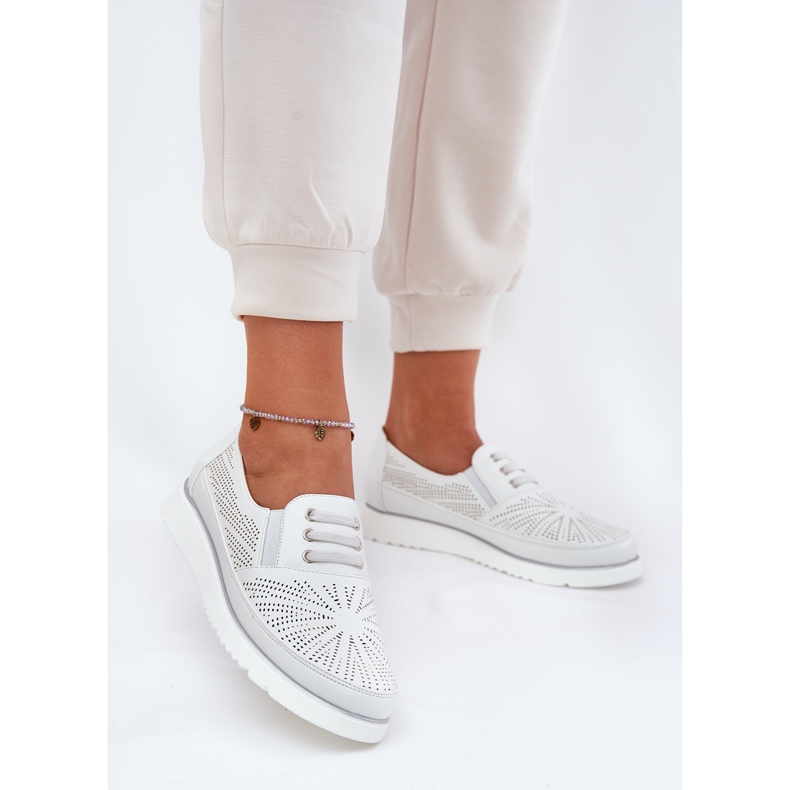 Evento Dámská bota sklouzla bílá bílý 2