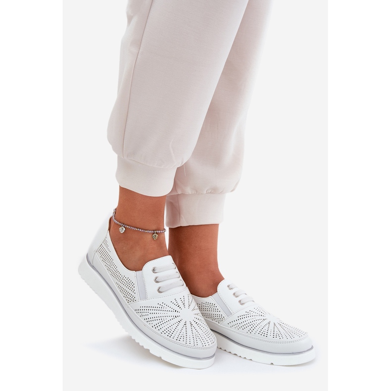 Evento Dámská bota sklouzla bílá bílý 1