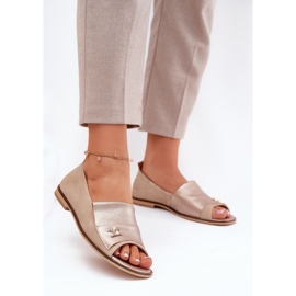 Kožené elegantní baleríny s holými prsty zazoo 1865 béžové béžový 2 Kožené elegantní baleríny s holými prsty zazoo 1865 béžové béžový 2