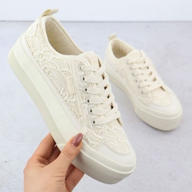 Big Star Velké hvězdné tenisky RR274746 Boty béžový 1