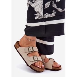 Big Star Dámské semišové žabky s velkou hvězdou RR274A391 BEIGE BOKY béžový 1 Big Star Dámské semišové žabky s velkou hvězdou RR274A391 BEIGE BOKY béžový 1