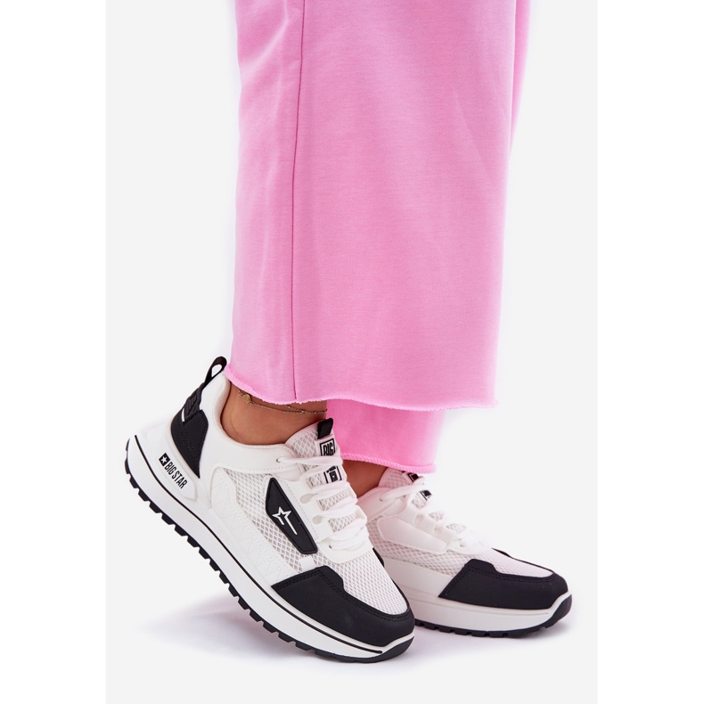 Dámská sportovní bota na platformě Big Star RR274A223 Hi-poly System White and Black System bílý 1 Dámská sportovní bota na platformě Big Star RR274A223 Hi-poly System White and Black System bílý 1