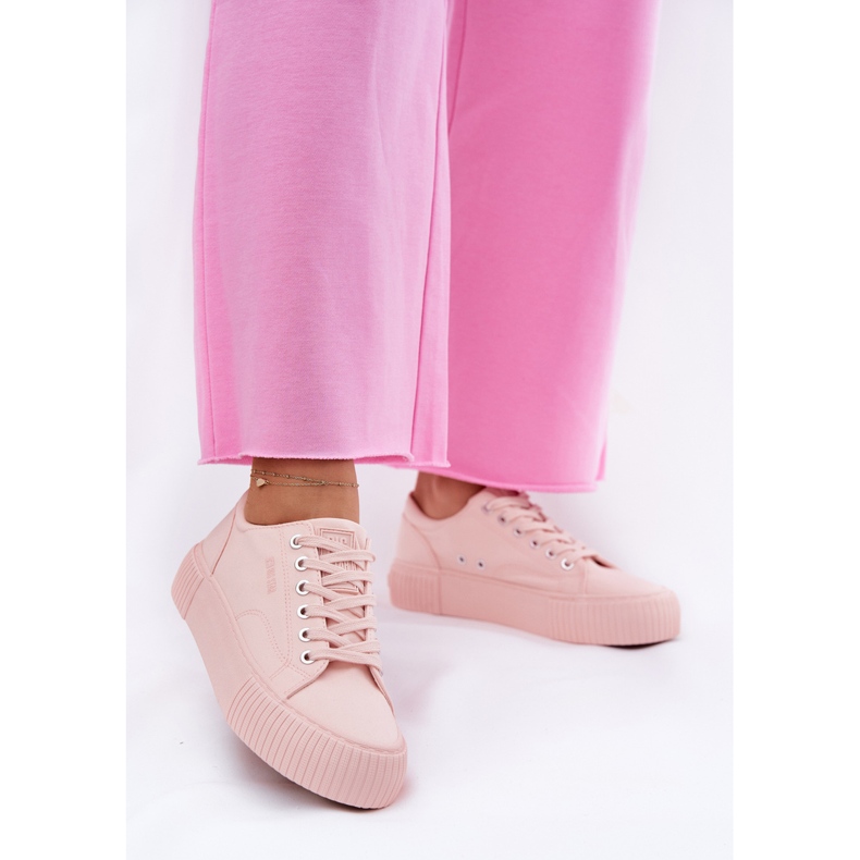 Dámské materiály tenisky Big Star RR274404 Pink růžový 1 Dámské materiály tenisky Big Star RR274404 Pink růžový 1