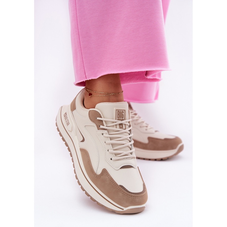 Dámské tenisky Big Star RR274A216 Hi-Polish Beige System béžový 2