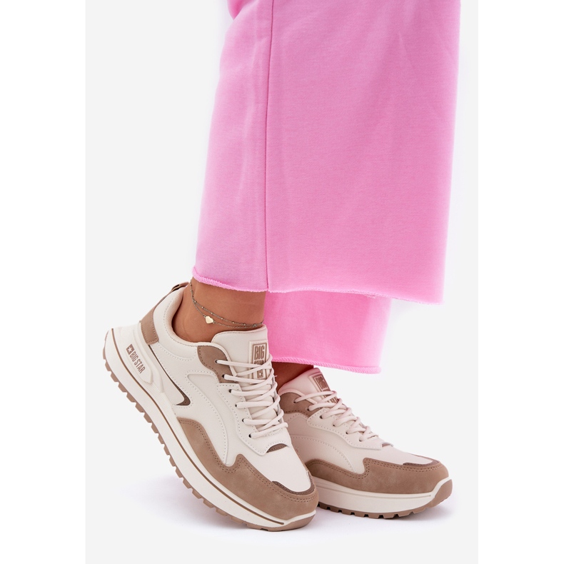 Dámské tenisky Big Star RR274A216 Hi-Polish Beige System béžový 1