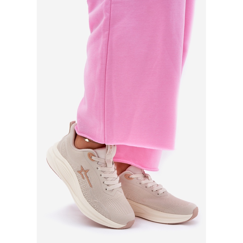 Big Star Sneakers Sportovní boty Dámská velká hvězda RR274A145 Hi-Polish Beige System béžový 1