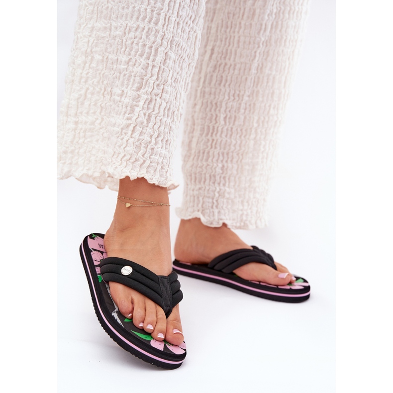 Big Star Japonské ženské žabky velké hvězdy RR274A111 Black černá 2