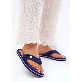 Big Star Japonské žabky na dámské žabky Velká hvězda RR274A109 Navy Blue modrý 2