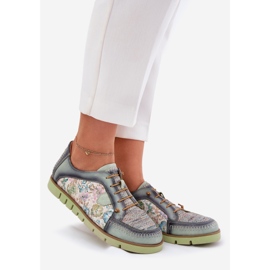 Dámské kožené boty vzorované Maciejka 06784-09 Green zelená 1 Dámské kožené boty vzorované Maciejka 06784-09 Green zelená 1