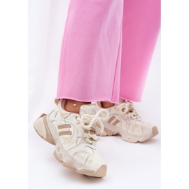 Dámské kožené tenisky Goe RR2N4037 Béžové béžový 2