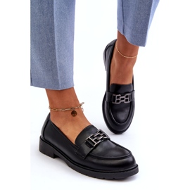 S.Barski Dámské ekologické pokožky mokasíny s ozdobou S. Barski Hy372 černé černá 2