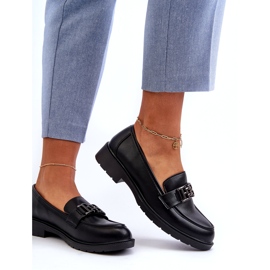 S.Barski Dámské ekologické pokožky mokasíny s ozdobou S. Barski Hy372 černé černá 3