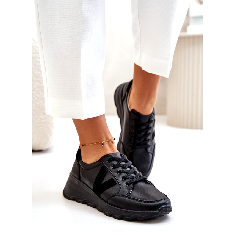 Dámská kožená sportovní obuv Vinceza 7918 Černá 1