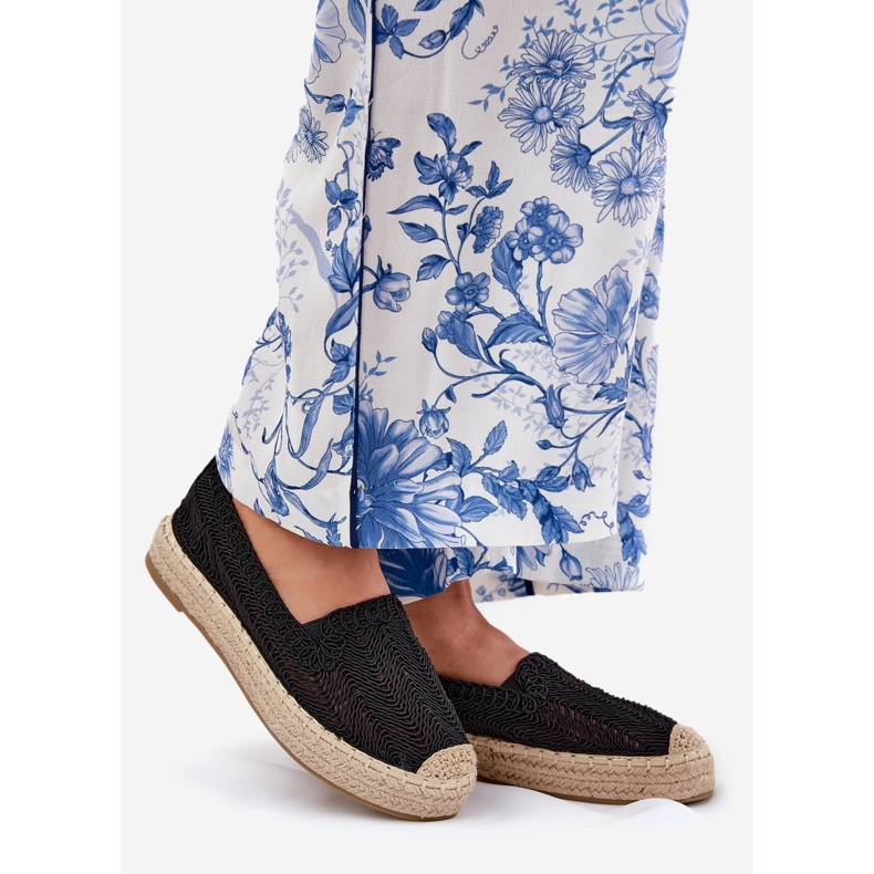 Dámské espadrilles na černé platformě Vinceza 17392 černý 1