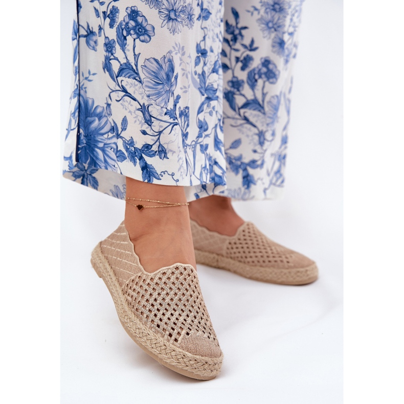Dámský espadrilles s Vinceza 13625 Beige Braid béžový 2