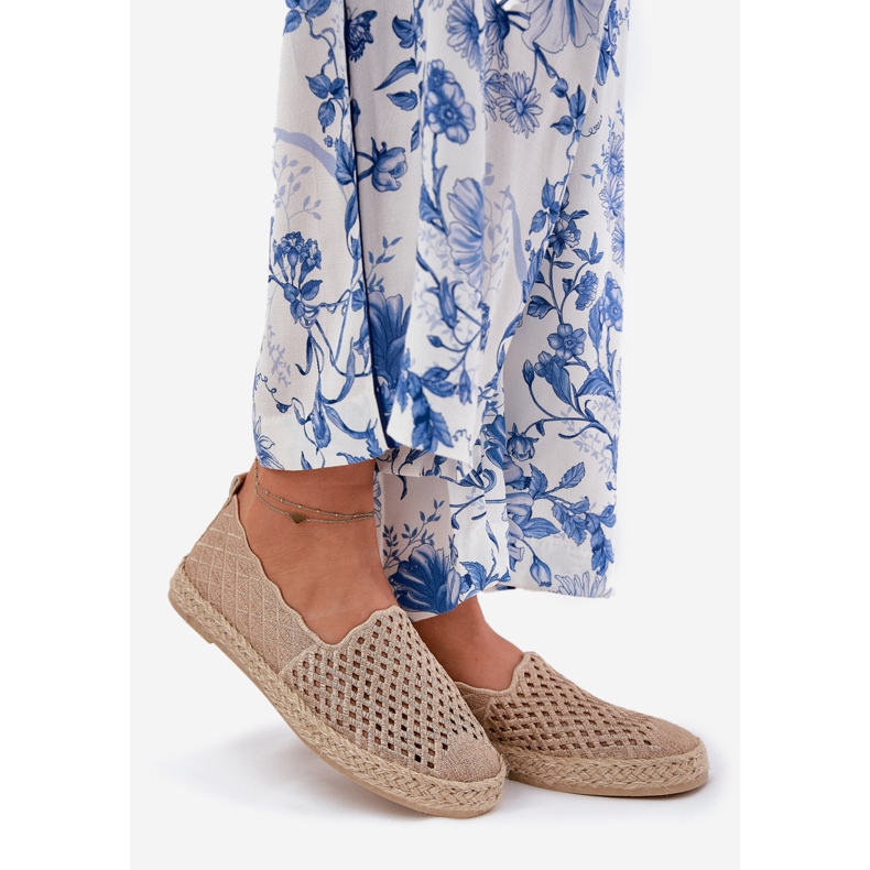 Dámský espadrilles s Vinceza 13625 Beige Braid béžový 1