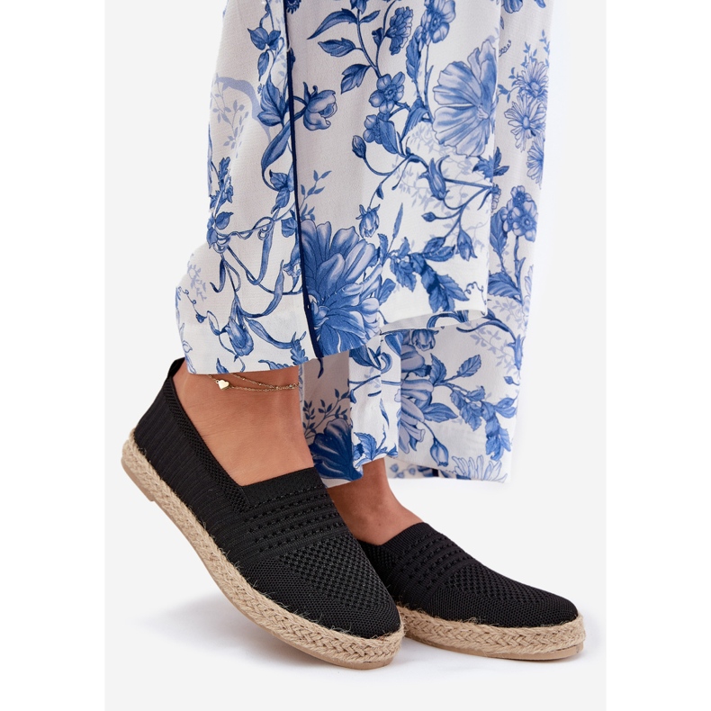 Dámské espadrilles s Vinceza 13624 Black Braid černá 1