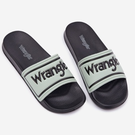 Wrangler Averell Slider Men Low 20251042.52D Pánské pantofle světle zelená zelený 1