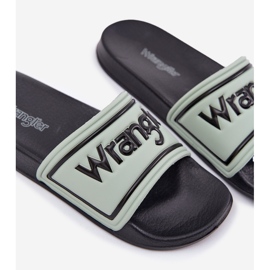 Wrangler Averell Slider Men Low 20251042.52D Pánské pantofle světle zelená zelený 2
