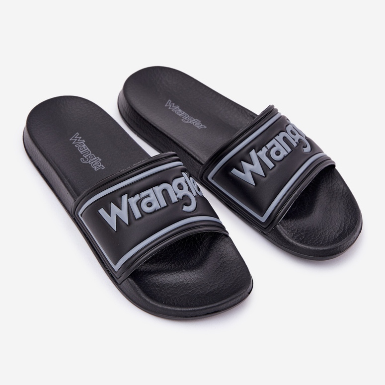 Wrangler Averell Slider Men Low 20251042.25Y Pánské pantofle černé černý 1