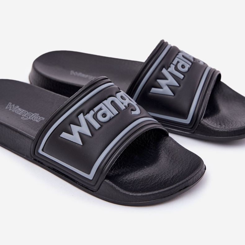 Wrangler Averell Slider Men Low 20251042.25Y Pánské pantofle černé černý 2