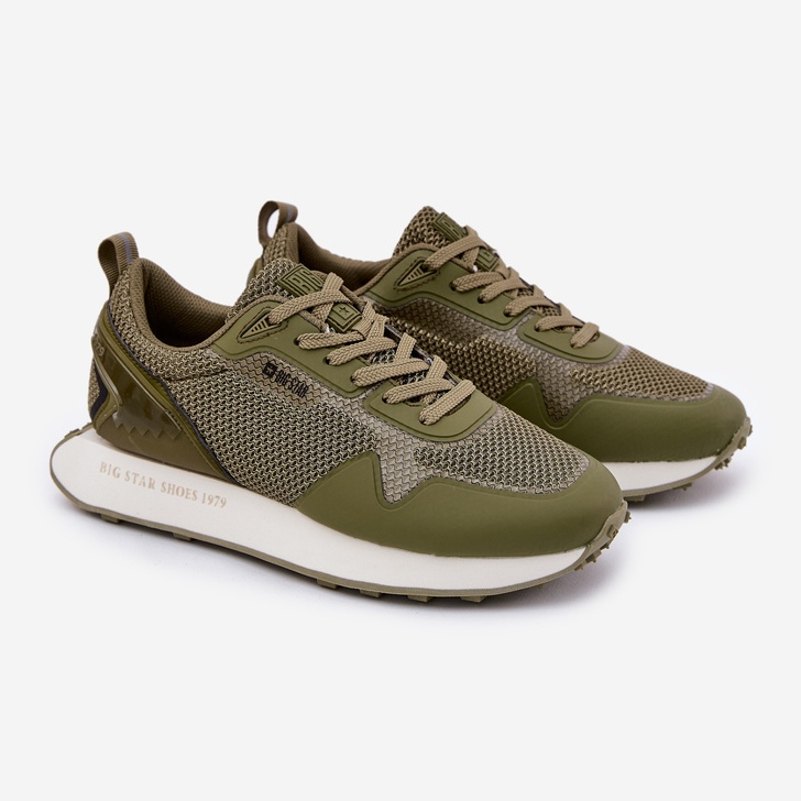 Pánské tenisky na Big Star RR174360 Hi-Polish System Platform zelená 1