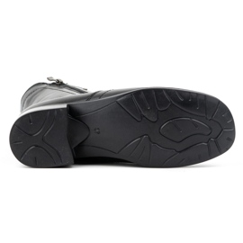 Olivier Dámské kožené zateplené kozačky na dva zipy 310BB, černé 5 Olivier Dámské kožené zateplené kozačky na dva zipy 310BB, černé 5