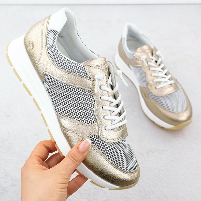 Kožená dámská sportovní Golden Remonte D2G03-90 zlatý 1