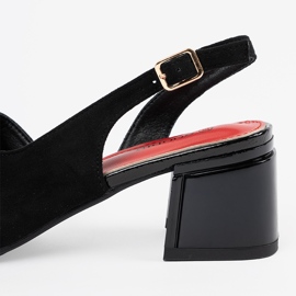 Goodin Černé semišové sandály černý 2