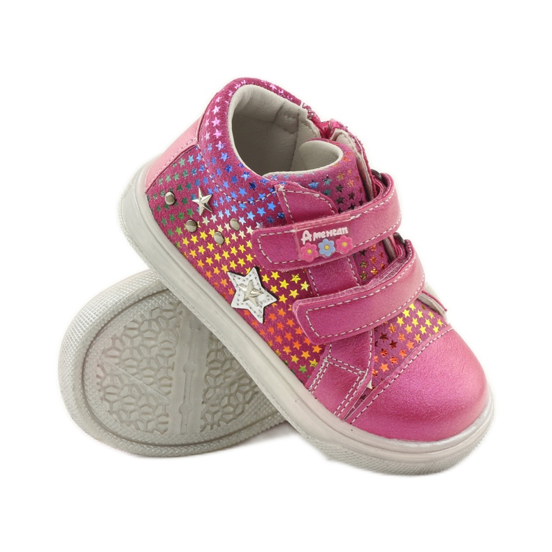 American Club Pohodlné sportovní boty s hvězdou American 703925 růžový 3
