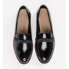 Mokasíny s vložkou Sergio Leone Black Leather černý 2