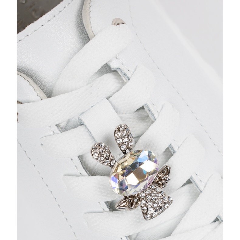 Bílé tenisky s koženými kolíky Sergio Leone bílý 1