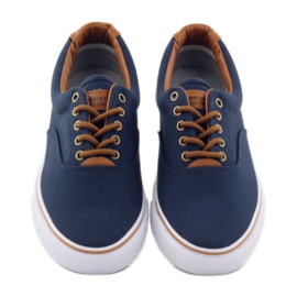 American Club Tmavě modré tenisky s vazbou 18-65 hnědý námořnická modrá 4 American Club Tmavě modré tenisky s vazbou 18-65 hnědý námořnická modrá 4