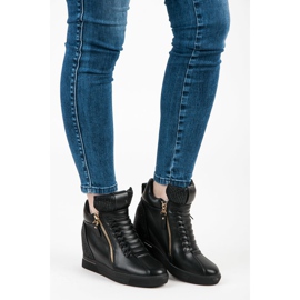 Černé tenisky se zapínáním na zip černá 1