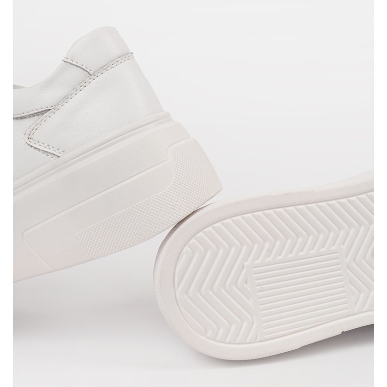 Bílé tenisky na kožené platformě Sergio Leone bílý 1