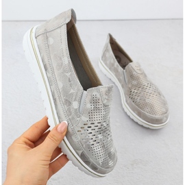 Evento Dámské kožené boty Openwork Golden Event 1653 zlatý 1