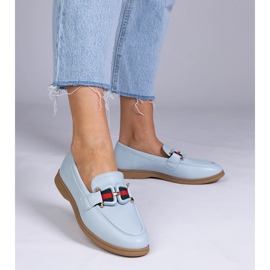 Blue Ecosse Loafers s ozdobou modrý 1