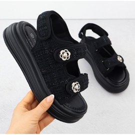 Dámské sandály na platformě Czarne Potocki PY16337 černá 1