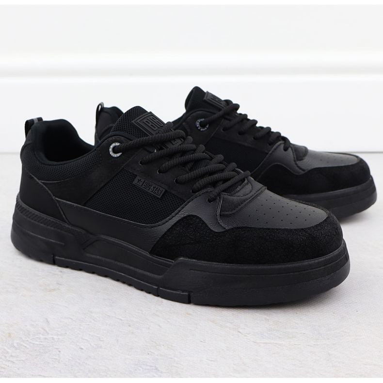 Big Star Pánské černé velké hvězdy RR174606 Pánské sportovní boty černá 1