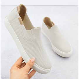 Textilní tenisky sklouznou na Beige Big Star RR274721 béžový 1